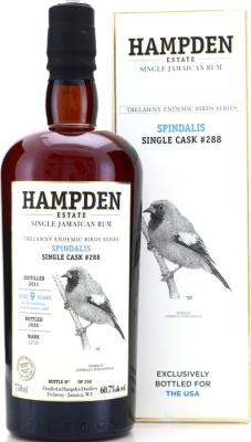 Velier Hampden Estate 2011 Spindalis LFCH Single Cask #288 TEBS Series Exclusively Bottled For The USA 9yo 60.7% 750ml