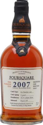 Foursquare 2007 Exceptional Cask Selection Mark X 12yo 59% 750ml