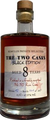 Rumclub The Two Casks Black Edition 8yo 47.8% 500ml