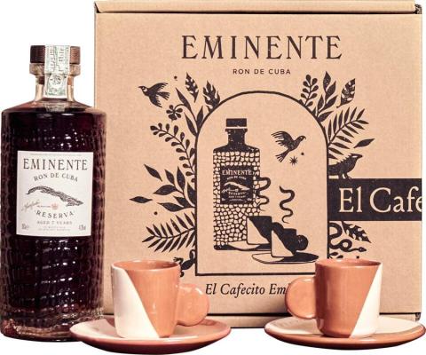 Eminente Ron De Cuba Reserva El Cafecito Gift Set 7yo 41.3% 700ml