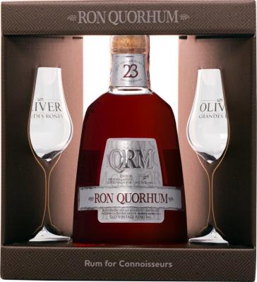 Ron Quorhum Giftbox With Glasses 23yo 40% 700ml