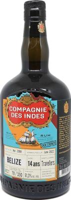 Compagnie Des Indes 2008 Travellers Belize 14yo 61.3% 700ml