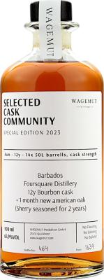Wagemut Selected Cask Community 2011 Foursquare Barbados Special Edition 2023 12yo 61.9% 500ml