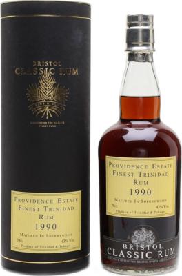 Bristol Classic 1990 Caroni Trinidad Providence Estate Sherrywood Matured 15yo 43% 700ml