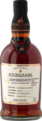 Foursquare Sovereignty Exceptional Cask Selection Mark XIX 14yo 62% 750ml