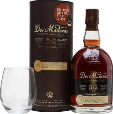 Dos Maderas PX 5 + 5yo Giftbox With Glass 10yo 40% 700ml