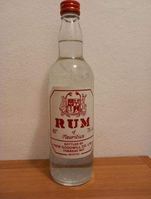 New Goodwill Co. Ltd Goodwill Rum of Mauritius Unaged 40% 750ml