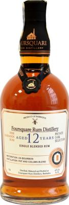 Foursquare Private Cask Selection Bottled for Warehouse #1 12yo 62% 700ml