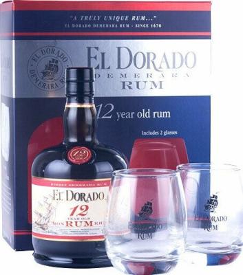 El Dorado Giftbox With Glasses 12yo 40% 700ml