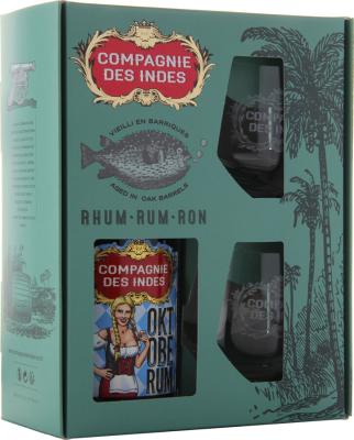 Compagnie des Indes Oktoberum Giftbox 2 Glasses 5yo 46% 700ml