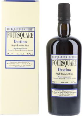 Velier Foursquare 2003 Destino Single Blended Double Maturation 14yo 61% 700ml