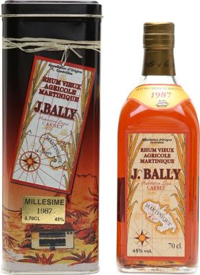 J.Bally 1987 Habitation Lajus Carbet 45% 700ml