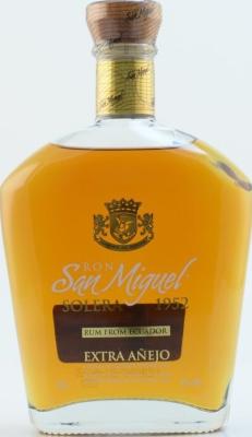 Licores San Miguel SA 1952 Ecuador Ron San Miguel Solera Anejo 40% 750ml