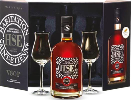 HSE VSOP Giftbox With Glasses 45% 700ml