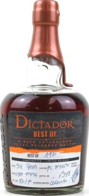 Dictador Best of 1981 A Buen Entendedor Pocas Palabras Bastan 34yo 43.1% 700ml