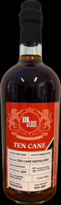 RomDeLuxe 2008 Ten Cane Limited Batch Series 13yo 64% 700ml