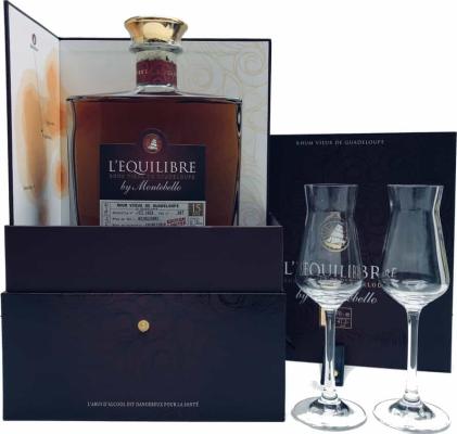 Montebello Lequilibre Rhum Vieux Giftbox With Glasses 15yo 47.2% 700ml