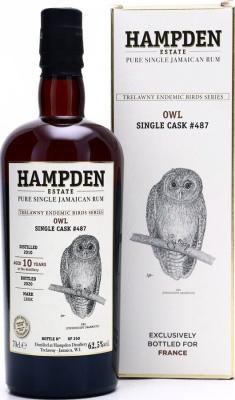 Velier Hampden Estate 2010 Owl LROK Single Cask #487 TEBS Series 10yo 62.5% 700ml