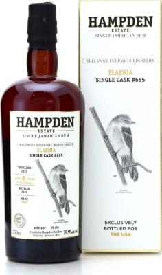 Velier Hampden Estate 2012 Elaenia OWH Single Cask #665 TEBS Series 8yo 59.9% 750ml