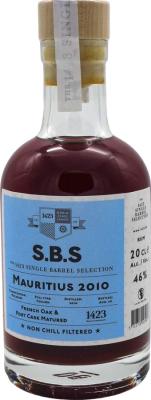 S.B.S 2010 Mauritius French Oak & Port Cask 10yo 46% 200ml