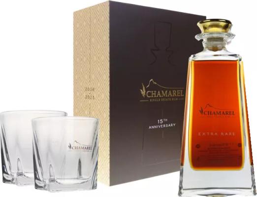 Chamarel 2008 Extra Rare 15th Anniversary Giftbox With Glasses 45% 700ml