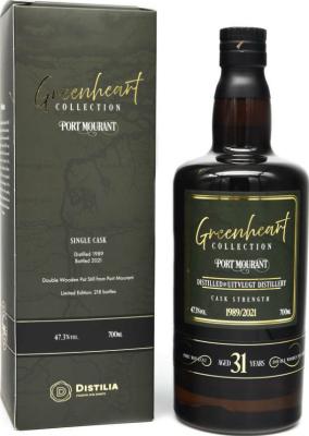 Distilia 1989 Port Mourant Uitvlugt Greenheart Collection Cask Strength 31yo 47.3% 700ml