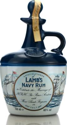 Lamb's Navy Rum 1986 Decanter Royal Wedding Andrew and Sarah 40% 750ml