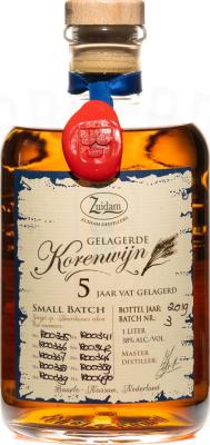 Zuidam Korenwijn 2019 Gelagerde Batch No.3 5yo 38% 1000ml