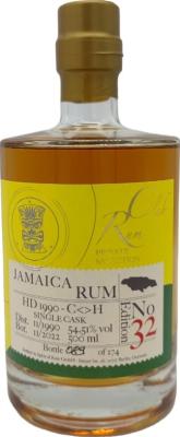Club Rum Private Selection 1990 Hampden Edition No. 32 32yo 54.51% 700ml
