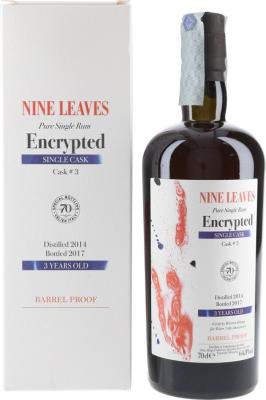 Velier Nine Leaves 2014 Encrypted 3yo 64.8% 700ml