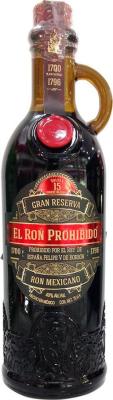 El Ron Prohibido Gran Reserva Ron Mexicano 15yo 40% 700ml