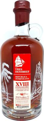 Tres Hombres 2001 Edition 34 Republica Dominicana 18yo 43% 700ml