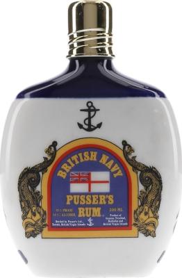 Pussers British Navy Rum Ceramic Hip Flask 54.5% 200ml