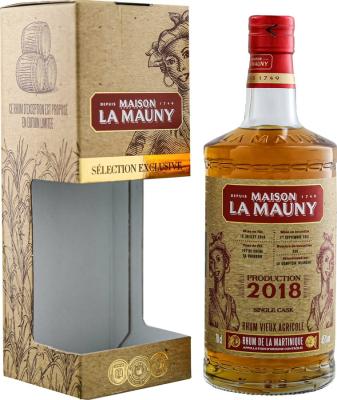 La Mauny 2018 by Le Comptoir Irish 3yo 45% 700ml