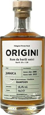 Pellegrini 2000 Origini Jamaica 19yo 58.2% 700ml