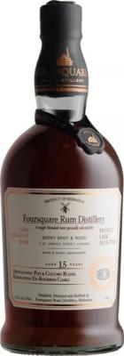 Foursquare Private Cask Selection Exclusively Bottled for Berry Bros & Rudd 15yo 55% 700ml