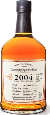 Foursquare 2004 Exceptional Cask Selection Mark III 11yo 59% 750ml