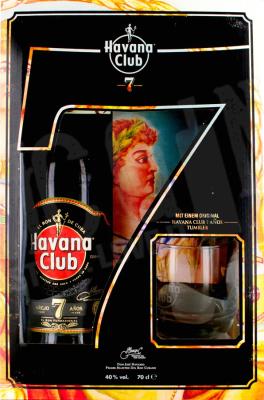 Havana Club Anejo Giftbox With Glass 7yo 40% 700ml