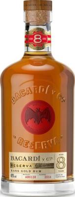 Bacardi 2016 Reserva Ocho Gold 8yo 40% 700ml