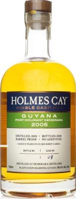 Holmes Cay 2005 Single Cask Guyana 15yo 56.4% 750ml