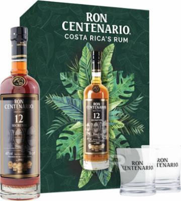 Ron Centenario Rhum Hors dAge Gran Legado Giftbox With Glasses 12yo 40% 700ml