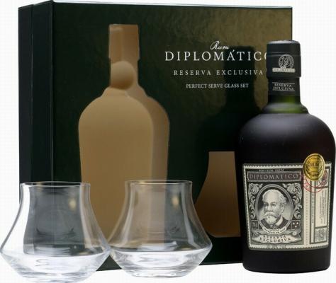 Diplomatico Reserva Exclusiva Giftbox With Glasses 40% 700ml