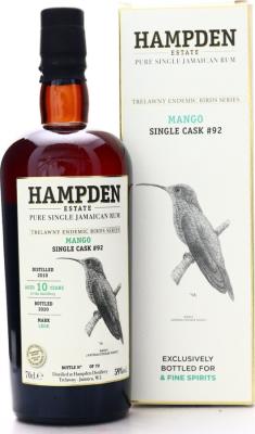 Velier Hampden Estate 2010 Mango LROK Single Cask #92 TEBS Series 10yo 59% 700ml