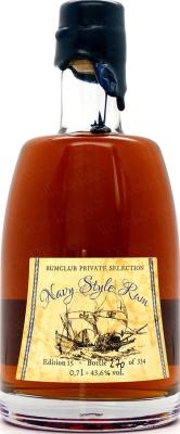 Rumclub Private Selection ed 15 Navy Style Rum 43.6% 700ml