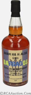 Anam na h-Alba 2005 Foursquare Barbados Single Cask 13yo 63.9% 700ml