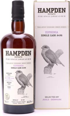 Velier Hampden Estate 2010 Euphonia LROK Single Cask #496 TEBS Series 10yo 62.2% 700ml