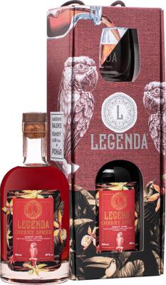 Legenda Cherry Spiced Giftbox With Glass 35% 700ml