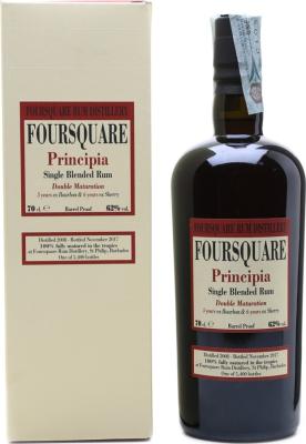 Velier Foursquare 2008 Principia Single Blended Double Maturation 9yo 62% 700ml