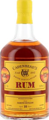 Cadenhead's 2011 Diamond Guyana Cask Matured Single Cask 10yo 55% 700ml