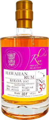 RumClub 2017 Private Selection Koloa Ed.30 5yo 60.55% 500ml